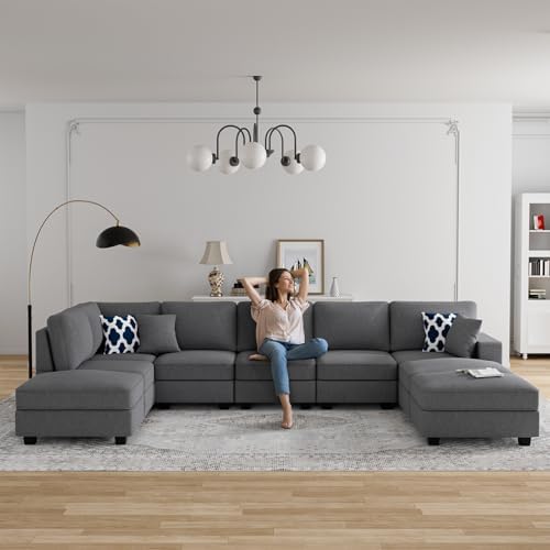 Legend Vansen Oversized Modular Sectional Sofa, U/L‑Shaped Reversible Couch - Image 2