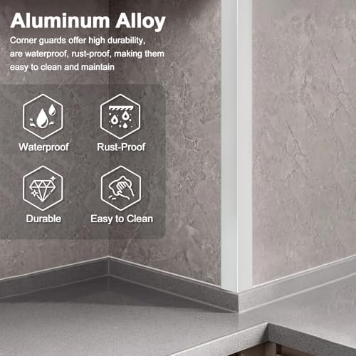 4PCS 45" Aluminum Metal Corner Protectors, Self Adhesive Corner Guards - Image 3