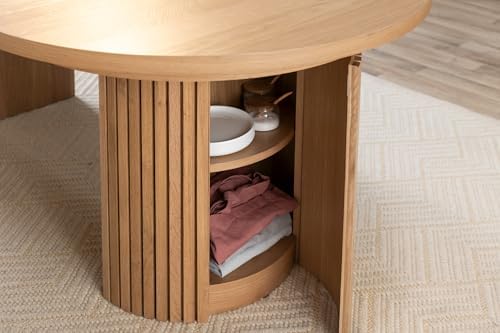Transformer Table Solid Wood Extendable Round Dining Table Set - Image 3