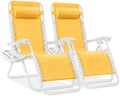 Best Choice Products Zero Gravity Chair Recliner, Marigold/White by BestChoiceProducts