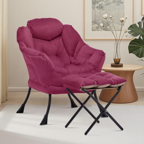 Lazy Chair with Ottoman, Comfy Reading Chair - Image 2