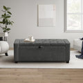 GRAINELL 42.13” Storage Ottoman Bench, Upholstered Tufted Bedroom Bench by Unknown