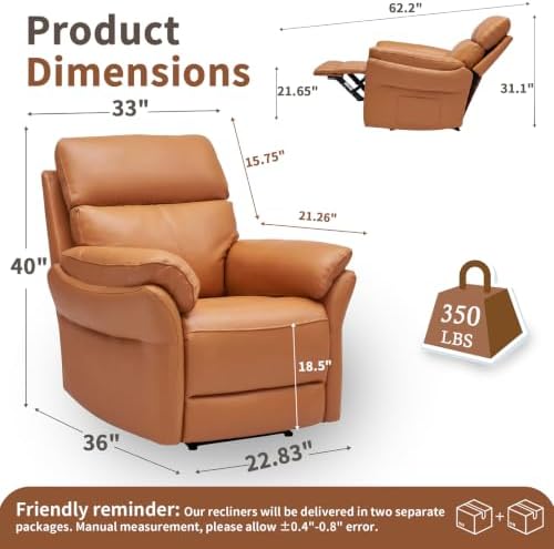 AIRSKY Genuine Leather Recliner Chair - Image 2