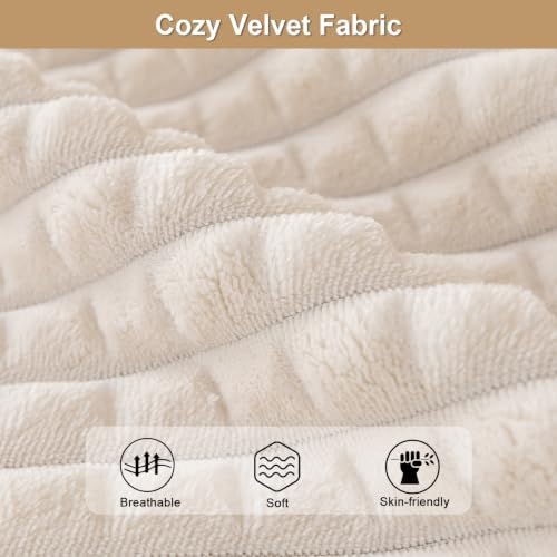 Soft Velvet Fuzzy Couch Covers Washable - Image 2