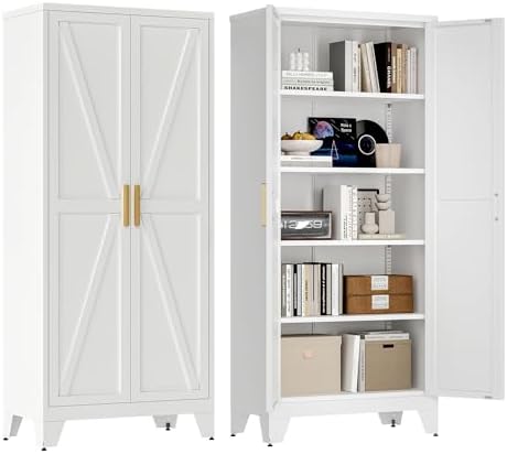 Washsemba 71'' Farmhouse Metal Storage Cabinet by Washsemba
