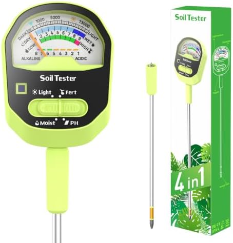 Hersven Soil Moisture Meter, 4-in-1 Soil pH Tester, Soil Moisture, Sunlight by Hersven