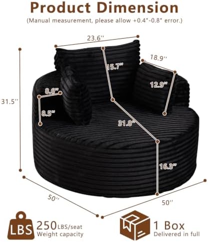 Oversized Chaise Lounge Chair Indoor, Boneless Sleeper Sofa Bed - Image 2