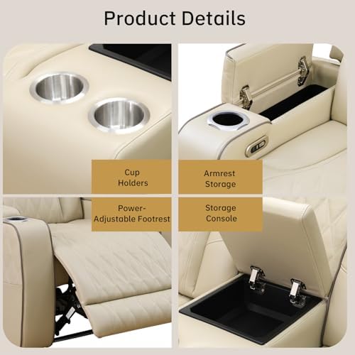 Living Room Furniture Sets, Power Recliner Sectional Sofa - Image 4