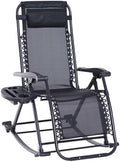 Outsunny Outdoor Rocking Chairs Zero Gravity Lounge Rocker Black by Outsunny