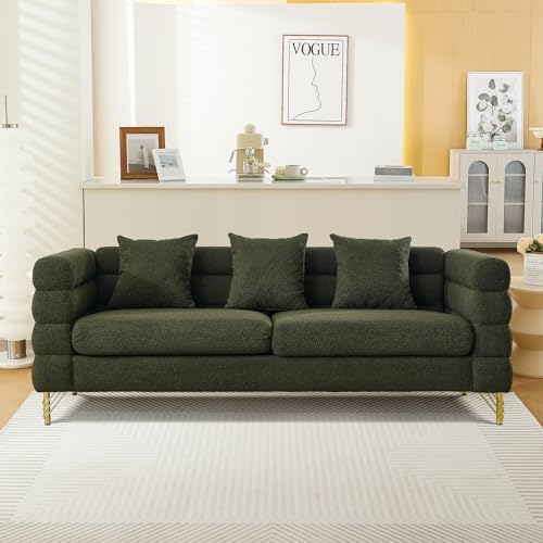 mikibama Modern Teddy Sectional Sofa, 81 Inch Oversized Sofa Couch, Luxury 3 - Image 3