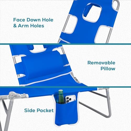 Romswi 2PK Folding Tanning Beach Chair - Image 5