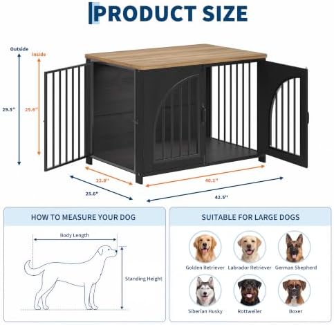 Garvee 42.5" Dog Crate Furniture - Image 2