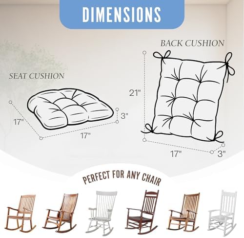 Klear Vu The Gripper Non-Slip Rocking Chair Cushion Set - Image 6