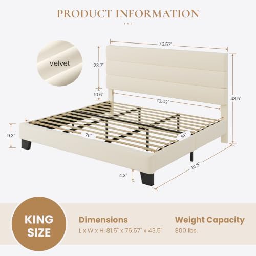 SHA CERLIN King Platform Bed Frame - Image 2