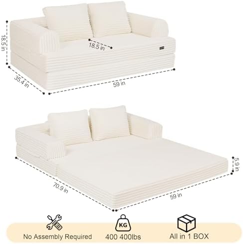 Comax Convertible Futon Sofa Bed - Image 2
