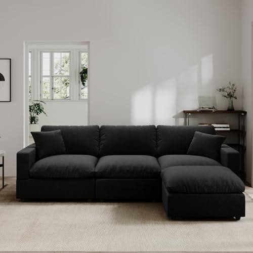 Modern Sectional Linen Cloud Couch - Image 3