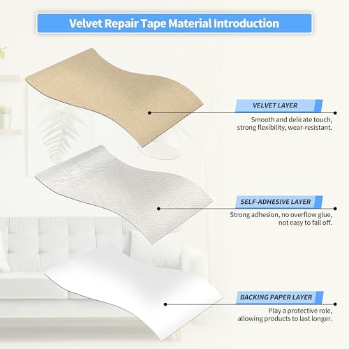 KING MOUNTAIN Couch Fabric Repair Patch, Fabric Patches - Image 3