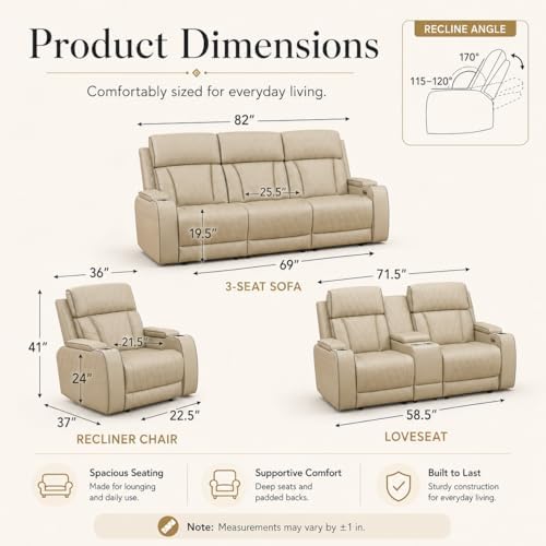 Power Reclining Sofa and Chair Set - Image 2