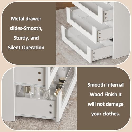 LIVAUVEAD Closet Island with 12 Drawers, Glass Top & Display Shelves - Image 5