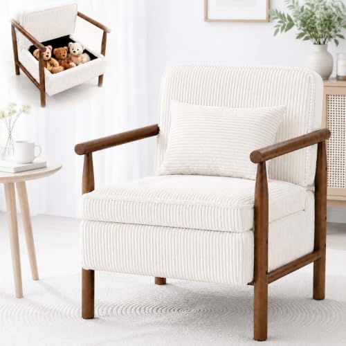 HRVEOCEI White Accent Chair by HRVEOCEI