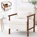 HRVEOCEI White Accent Chair by HRVEOCEI