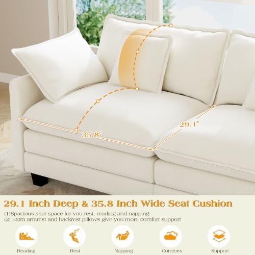 Hanherry Modular Sectional Sofa, Cloud Couch - Image 3