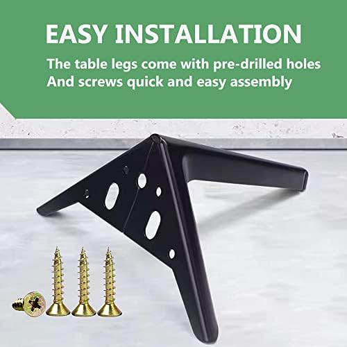 7 inch/18cm Matte Black Metal Furniture Legs Set of 4 - Image 6