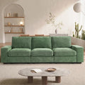 TEKAMON 100" Modular Sofa with Seats Storage, Comfy 3-Seater Chenille Fabric by TEKAMON