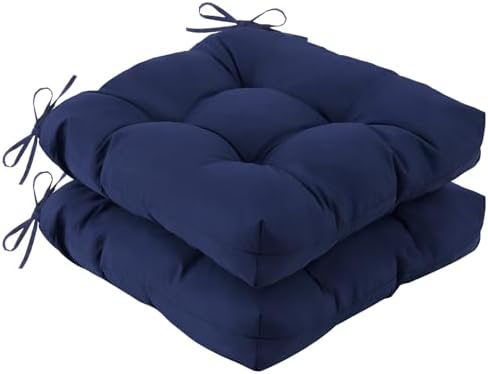 IASEAHK Outdoor Chair Cushions Set of 2, Waterproof Outdoor Seat Cushions by IASEAHK