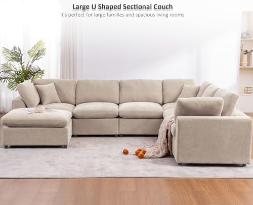 Oversized Modular Sectional Sofa, 7 Seater Cloud Couch - Image 5