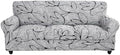 SearchI Stretch Sofa Cover Printed Couch Cover, Floral Pattern 4 Pieces Sofa by SearchI