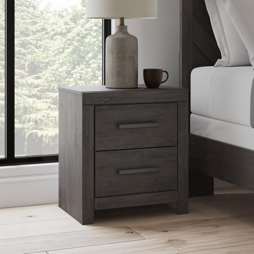 Signature Design by Ashley 2 Drawer Grey Nightstand - Image 2