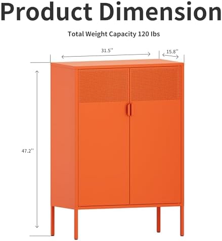 Chshin Metal Storage Cabinet, Kitchen Pantry Storage Cabinet, Metal Sideboard - Image 2