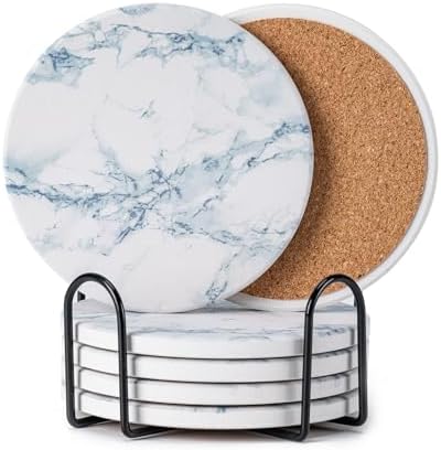 6Pcs Absorbent Coasters Set by Hoewina