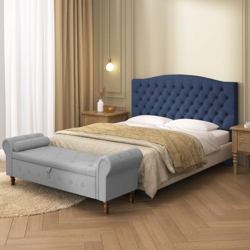 Furpopup Linen Queen Size Headboard Only, Upholstered Wall Mount - Image 5