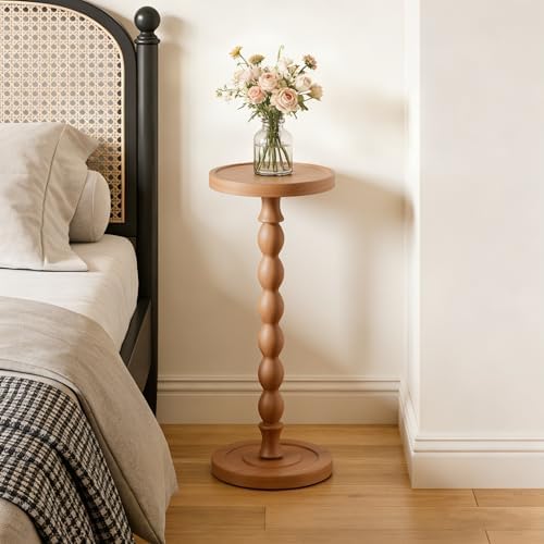 Small Round Side Table, Rubberwood‌ Drink Table - Image 6