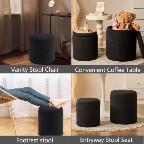 BLEXA Set of 2 Round Storage Ottoman - Image 6