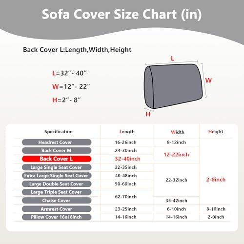 Yoovat Couch Cushion Covers for Sofa Couch Covers Wear-Resistant Universal Sofa - Image 3