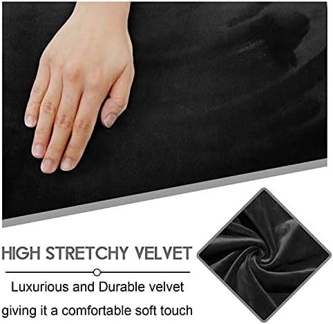 ULTICOR 7-Piece L Shape Sectional Recliner Sofa Covers, Velvet Stretch - Image 2