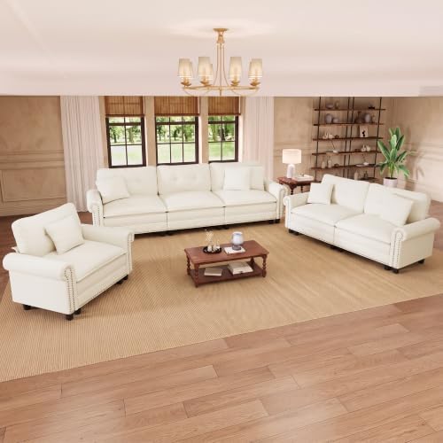 PHI VILLA Modular Sectional Sofa Set Living Room 3-Piece Extra Deep Seats by PHIVILLA