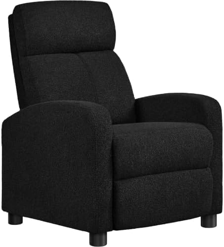 Yaheetech Recliner Chair with 3 Adjustable Angles Living Room Chairs Black by Yaheetech