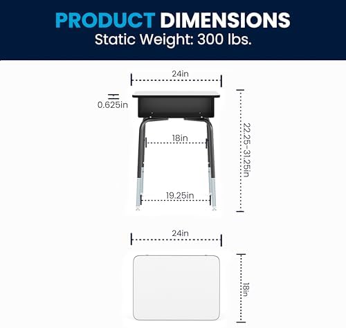 Flash Furniture Metal Student Desk - Image 3