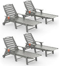 Chaise Lounge Outdoor Set of 4, Lounge Chair Outdoor by Suunyn