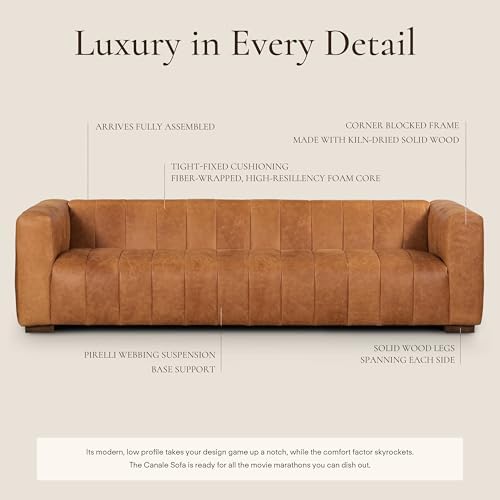 Poly & BARK Canale 99” Sofa – Modern 3-Seater Couch - Image 4