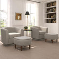 360° Swivel Accent Chair with Storage Ottoman Set of 2 by zzlay
