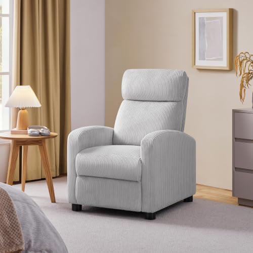 Yaheetech Recliner Chair with 3 Adjustable Angles Armchair Light Gray - Image 2