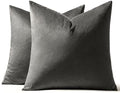 MIULEE Velvet Throw Pillow Covers 16x16 Inch Pack of 2 Medium Gray by MIULEE