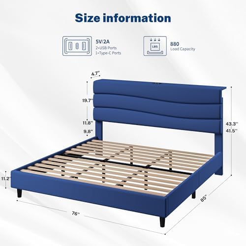 EnHomee King Size Bed Frame - Image 2