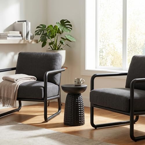 SIMPLIHOME Boyd 13" Wide Solid Wood Round End Table in Black - Image 4