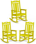 Ciokea Oversized Outdoor Rocking Chairs Set of 3, 380lbs Heavy-Duty Large Patio by CIOKEA